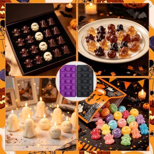 Halloween Silicone Molds, Ghost Silicone Molds (2PCS)