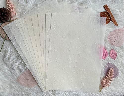 A4 Mulberry Paper 50 Sheets, Natural Fiber Mulberry Paper for Card Making, Watercolor, Calligraphy, Origami, Scrapbooking, Bookbinding & DIY Crafts (Pastel Tone, A4)
