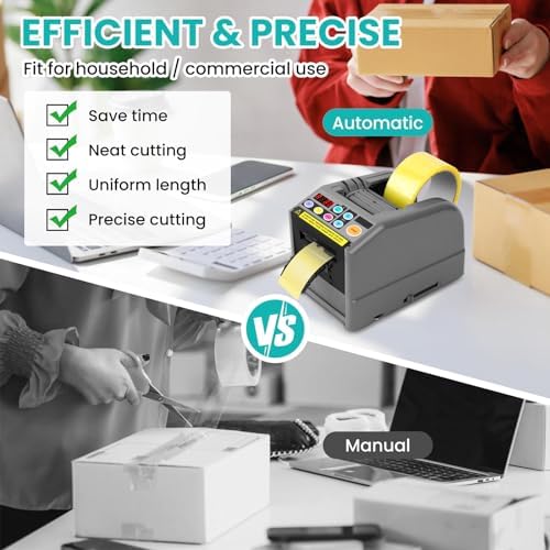 Ribbon Cutting Machine, Advanced 999mm Cut Length, Perfect for Shipping, Gift Wrapping, Schools, Restaurants, Businesses, & Home Use, Black