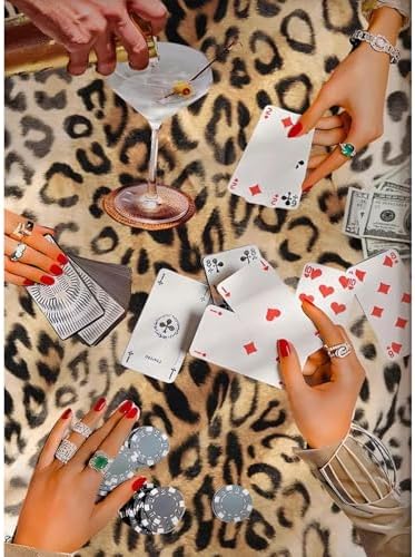 Leopard print Poker Diamond Art Kits for Adults Diamond Painting Kits