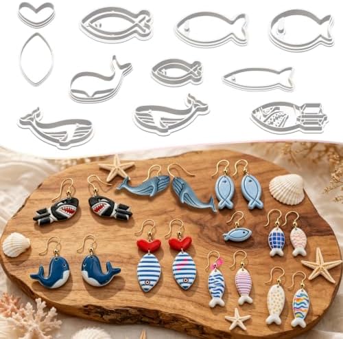 Fish Clay Cutters for Polymer Clay Earrings Jewelry Making