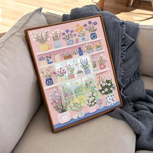 Flowers Diamond Art Kits for Adults, DIY Crafts for Adults 12x16in