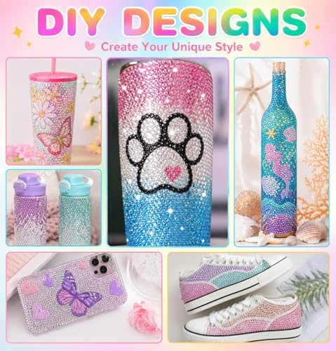 40000Pcs 40 Colors Jelly Rhinestones for Bedazzling,Mix Colors Bedazzling Kit with Rhinestones,3MM SS10 Colorful Resin Flatback Gems kit with Complete Tools for Crafting, Nail Art, Shoes, Books