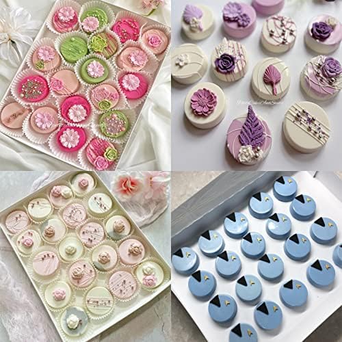 Chocolate Covered Round Cookies Molds, Biscuit Chocolate Mold, PET Plastic Mold-Round Cookies Mold Cylindrical Cylinder Candy Pudding Jelly Mold. （Pack Of 3）