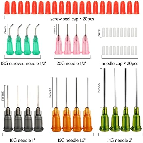 Glue Applicator Syringe with Blunt Tip Needle for Liquid, Ink, Oil, Perfume