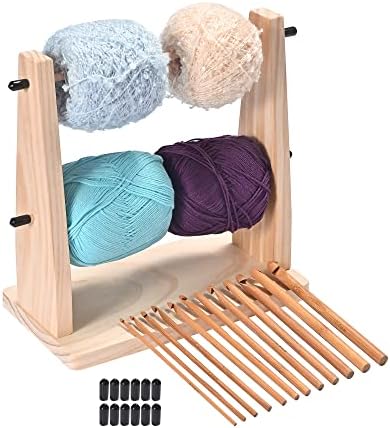 Sparkle Race Wooden Crochet Yarn Holder, Knitting & Crochet Supplies