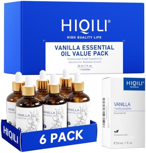 HIQILI Vanilla Essential Oil Set, Value Pack for Family, Business Supply