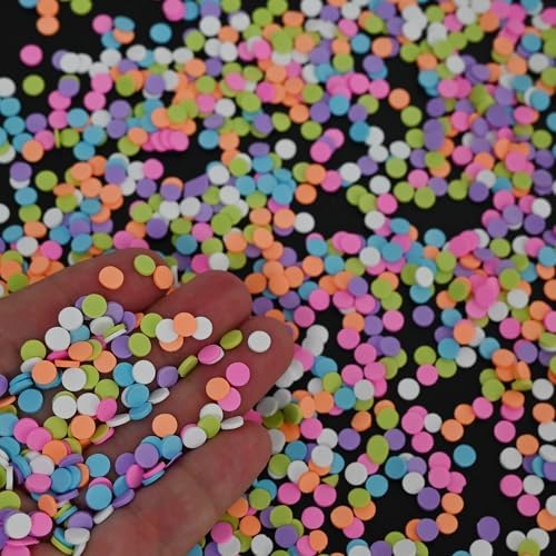 LIKETURE Fake Sprinkles 110G Non-edible Polymer Clay Sprinkles Fake Candy Sprinkles Slime Sprinkles Faux Sprinkles for Resin Slime Add Ins Plastic Sprinkle Nail Art Shaker Card Filler (Brown)
