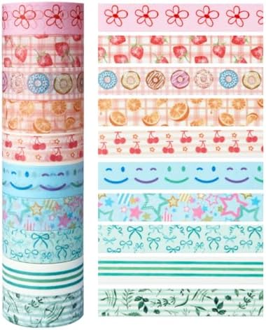 Washi Tape Set 10 Rolls - Colorful Theme Washi Tape