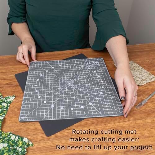 WA Portman 13x13 Rotating Cutting Mat for Quilting, Self Healing Craft Mat