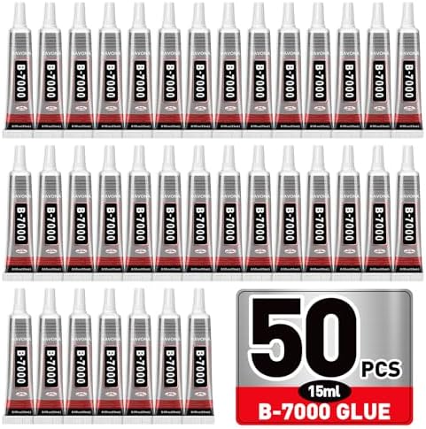 50 PCS 15ml B7000 Rhinestone Glue Clear, Bedazzling Glue for Craft, Jewelry | Multipurpose Fluid High Viscosity Glues for Rhinestone Craft Shoe Jewelry Making DIY Craft Makeup Metal