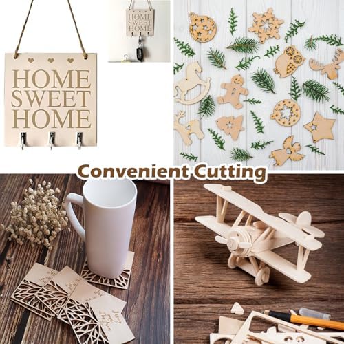 Blisstime 50PCS 4x4 Inch Wood Squares Unfinished Square Wood Pieces for Crafts,Painting, Writing, DIY Supplies, Engraving and Carving, Home Decorations (4x4 Inch 50Pcs)