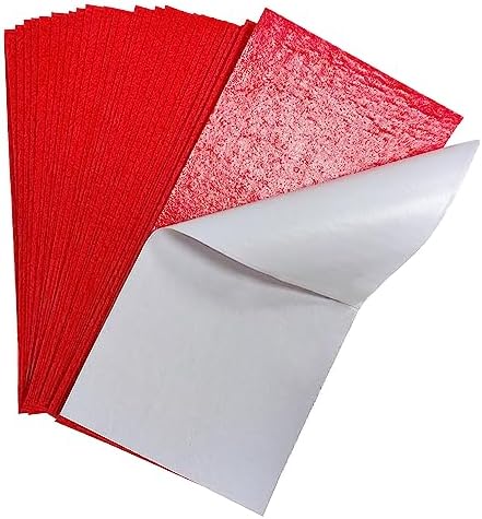 Jtnohx Self Adhesive Felt Sheets Adhesive Backed Felt Fabric Red 33Pcs