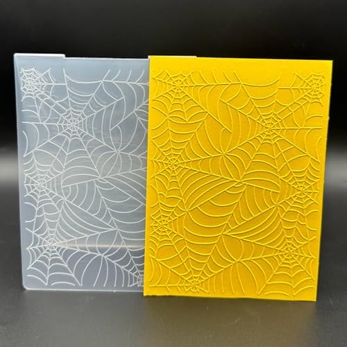 3D Plastic Embossing Folder Template Spider Web Texture A6 Size for Card Making DIY Scrapbooking Paper Crafting Handmade Crafts Scrapbooking Arts Supplies Scrapbook Decor