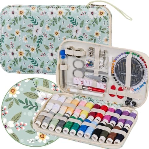 Bobode Travel Cute Hand Sewing Kit with 130PCS Sewing Accessories