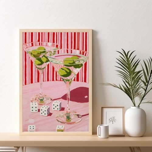 Cocktails Framed Paint by Numbers Kit for Adults Beginner 8x12 inch