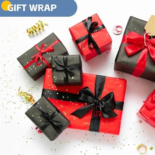 Black Wrapping Paper, 15"×450" Art Craft Kraft Paper Bulletin Board Paper