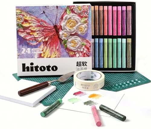 rubens 57 PCS Macaron Soft Oil Pastels Kit for Beginner Drawing
