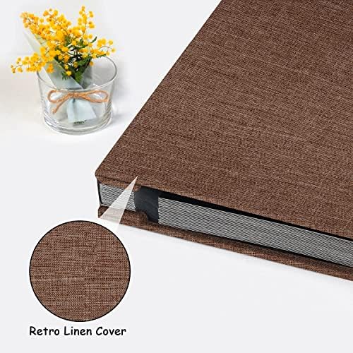 Zesthouse Photo Album Self Adhesive Pages, 60 Pages Magnetic Scrapbook Albums with Sticky Page, Photos Album Holds 8x10 & 5X7 & 4x6 & 6x8 & 3x5, Large Picture Book Ideal Gift for Family Wedding Baby