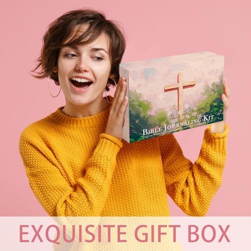 XKDOUS 58 Bible Study Supplies Journaling Kit, Bible Highlighters, Khaki