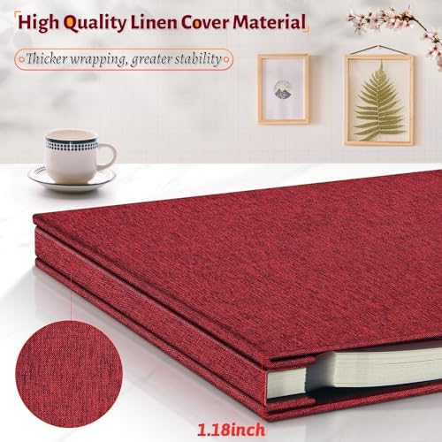 Artfeel Photo Album Self Adhesive Scrapbook,60 Pages Large Photo Book for 4x6,5x7,8x10 Pictures,DIY Album for Baby Wedding Family Travel Birthday,with Metallic Pen and Scraper