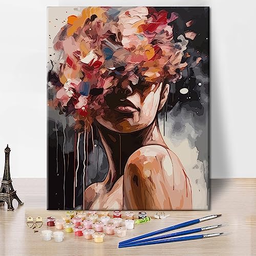 TUMOVO Abstract Woman and Lady Paint by Numbers Craft Kit for Adults