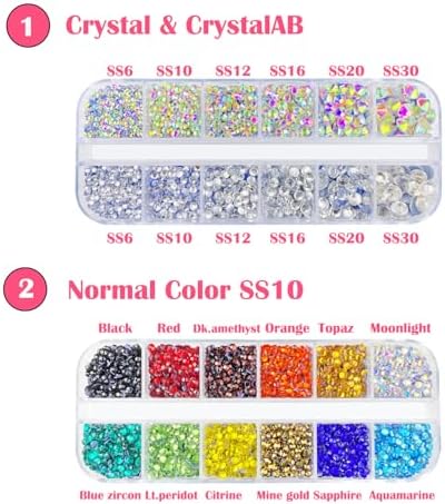 Hotfix Rhinestones Bedazzling Kit,Iron-on Hot Fix Applicator Setter Tool with Rhinestones,Hot Fixed Wand for Clothes Clothing Fabric Crafts,Crystal