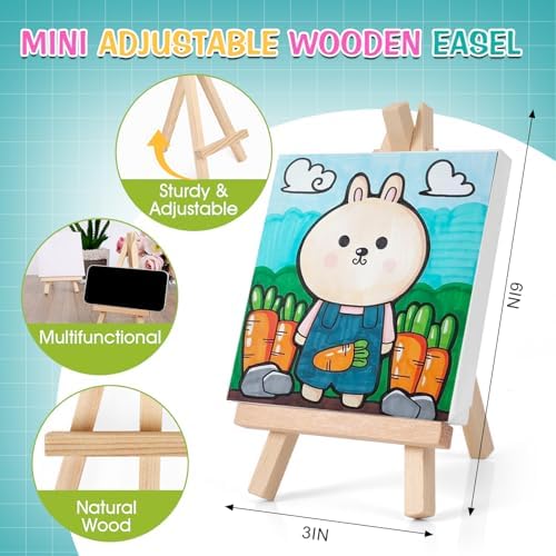 ESRICH 20 Set Canvas Painting Kit, Mini Acrylic Paint Set