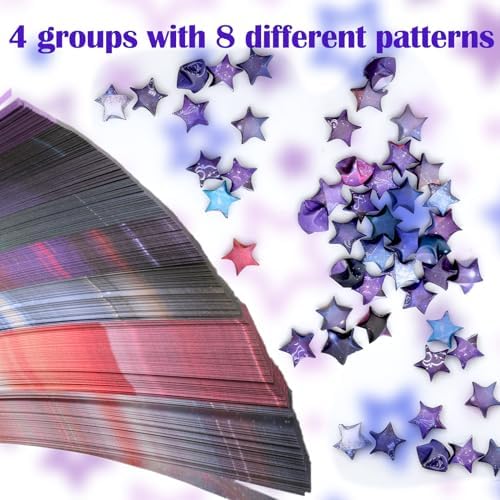 Windspeed 2160 Pcs Constellations Printed Origami Star Paper Strips