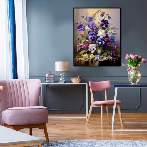 Paint by Numbers for Adults Flowers - Flower Paint by Number on Canvas