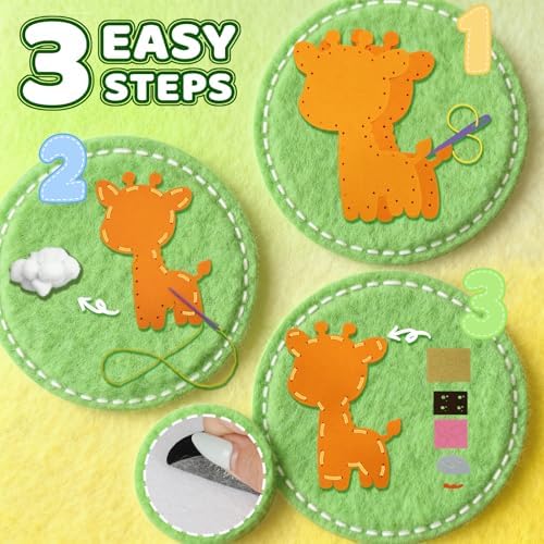 powerful xishan Sewing Kit for Kids, Animal Felt Craft for Kids Ages 5-8