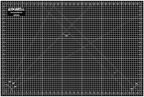 Proartek PK00008 Model GBM2436 Series 24" x 36" Professional Cutting Mat; Double-Sided Green/Black; Self-Healing; For Graphic Arts, Hobbies, Sewing, Scrapbooking, and other Cutting Projects