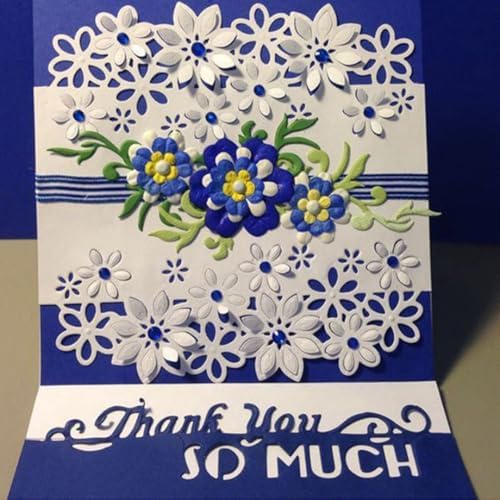 Scrapbooking Die-Cuts for Card Making, Christmas Metal Cutting Dies, Paper Craft Punch Template, Background Embossing Stencils, DIY Album Décor (Lace Frame-5.5x13.5cm)