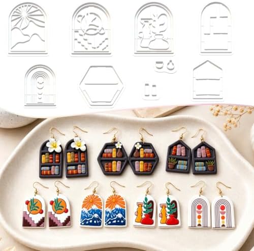 9Pcs Boho Arch Clay Earring Cutters