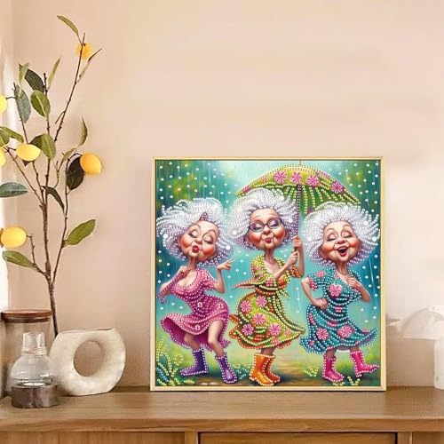 Diamond Painting Kits for Adults, The Elderly Performers Pattern Design Special Shape Diamond Art Kits for Beginners, DIY Diamonds Paintings Art for Home Wall Decor Gift