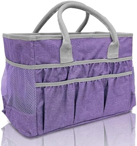 Cupohus Craft Organizer Tote Bag – Foldable Large Capacity Supply Storage Bag – Use as Baby Diaper Organizer, Craft Supply Holder, Car Trunk Basket, or Breast Pump Storage