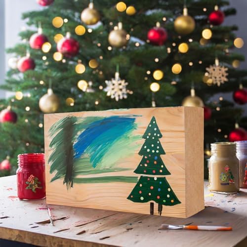 Bright Creations Unfinished MDF Blocks - Wood Pieces for Crafts, Smooth Surface for Painting & Staining - Wooden Blocks for Crafts & Wood Plaques - Pack of 4, 3 x 8 x 1 in