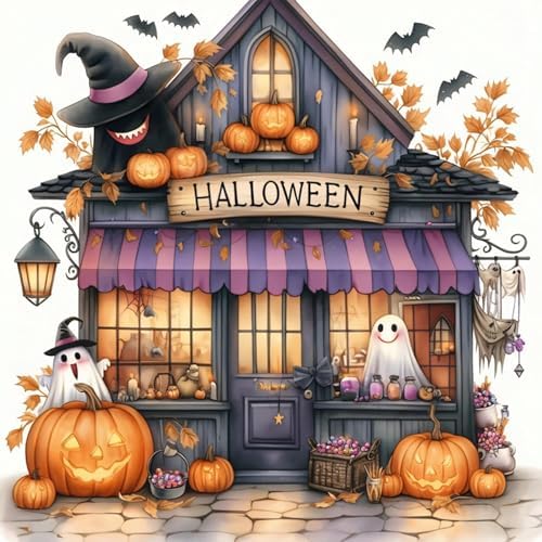 Xylogist Halloween Diamond Art Kits for Adults 14x14 Inch