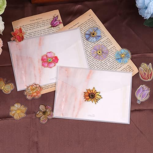 Dizdkizd 240-Piece Watercolor Floral Stickers with Gold-Outlined