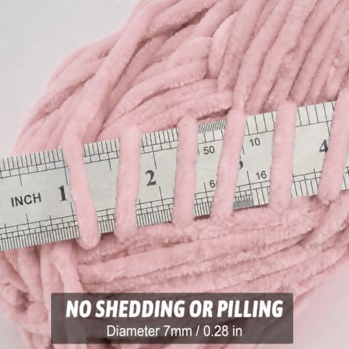 Soft Velvet Chenille Yarn for Crocheting, Super Bulky Yarn for Blankets