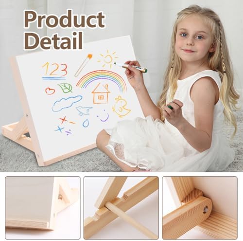 2 Pack Tabletop Easel for Painting, Adjustable Desktop Easel, 13 x 9 Inches