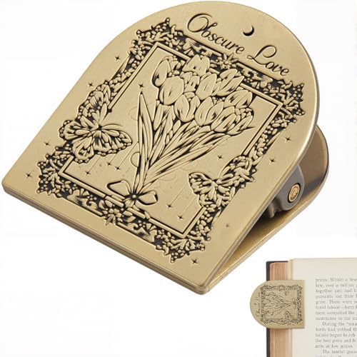 CRASPIRE Flowers Butterfly Journal Metal Clips Vintage Travelers Notebook Book Bill Binder Holder Alloy Antique Bronze Decorative Travelers for TN Travelers Art Reading Decoration Accessories