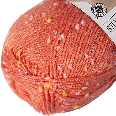 Loops & Threads Flecks Yarn - Yarn for Knitting, Crochet, Weaving, and Arts & Crafts - Pink, Acrylic Blend, 6.53 oz