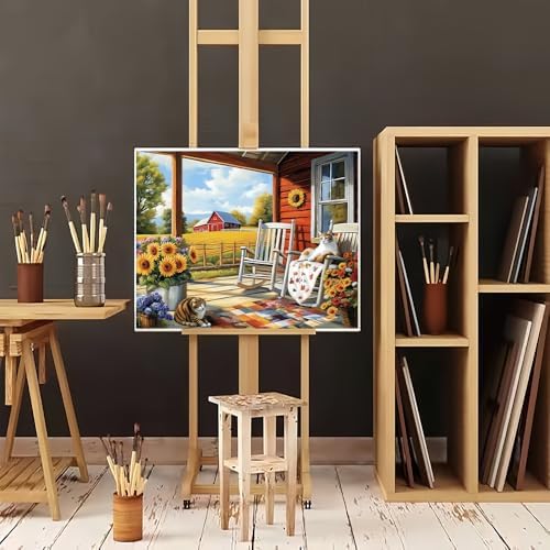 Natuyalo Farm Life Paint by Numbers for Adults Beginners - Paint by Number Natural Landscape on Canvas Without Frame, DIY Acrylic Painting for Gift Home Wall Decor 16x20 Inch