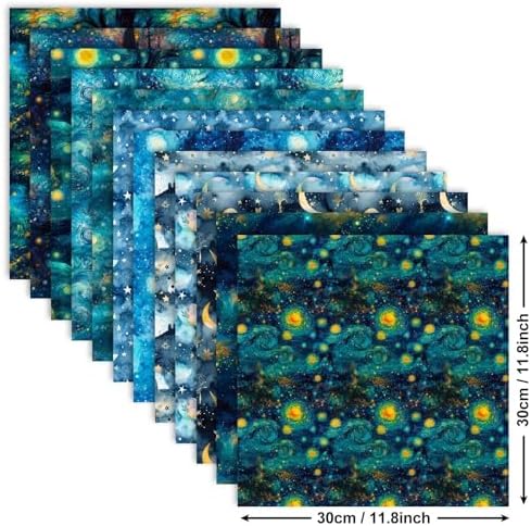 Galaxy Scrapbook Paper Pad Starry Sky Patterned Paper 12*12 - 24 Sheets Single-Sided Colorful Decorative Decoupage Papers Junk Journaling Cardstock Papers for DIY Origami Decorative Craft.