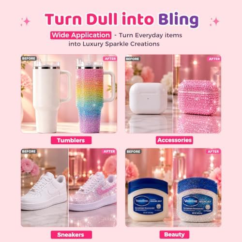 68,000Pcs 48 Colors Bedazzling Kit, 3mm Resin Jelly Flatback Rhinestones