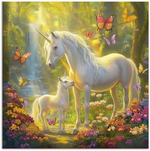 CRZMODE Unicorn Paint by Numbers Kit for Adults,Unicorn Paint by Numbers for Adults, Acrylic Painting Crafts for Home Decor Gift (16x16inch)