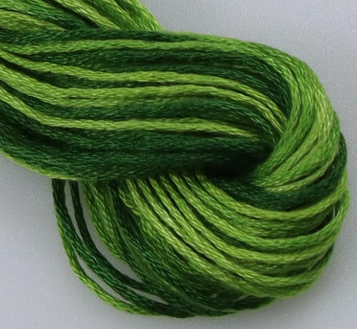 KCS Big skeins of 25 Meters Size 25 Color Variegated Cross Stitch Stranded Threads,6 skeins,92