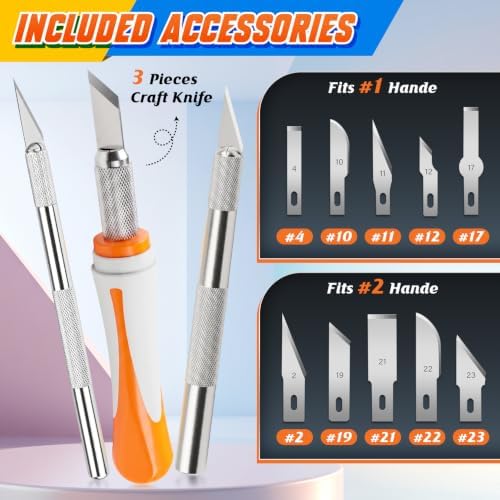 16PCS Exacto Knife Set, Craft Knife Kit, Hobby Knives for Crafting