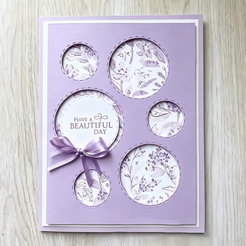 Metal Cutting Die for Scrapbooking - Cut Stencils for DIY Scrapbook Photo Album Decorative Paper Card, Card Making Supplies & Crafting Die Cut (Circular Ring 5.3 x 4.1 in)